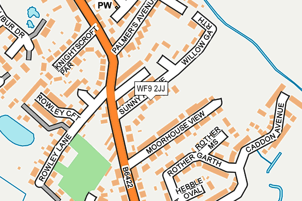 WF9 2JJ map - OS OpenMap – Local (Ordnance Survey)