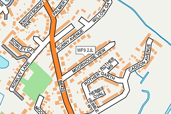 WF9 2JL map - OS OpenMap – Local (Ordnance Survey)