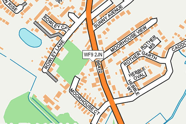 WF9 2JN map - OS OpenMap – Local (Ordnance Survey)