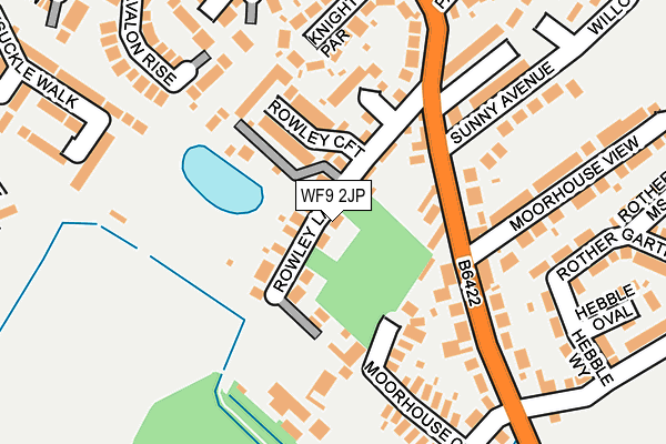 WF9 2JP map - OS OpenMap – Local (Ordnance Survey)