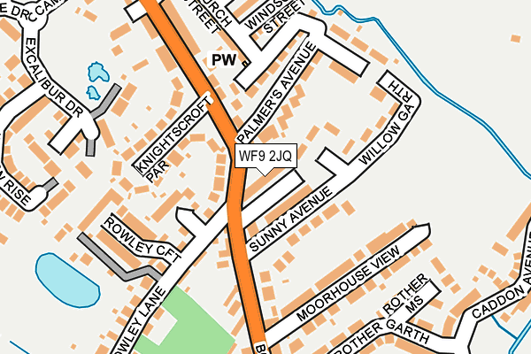 WF9 2JQ map - OS OpenMap – Local (Ordnance Survey)