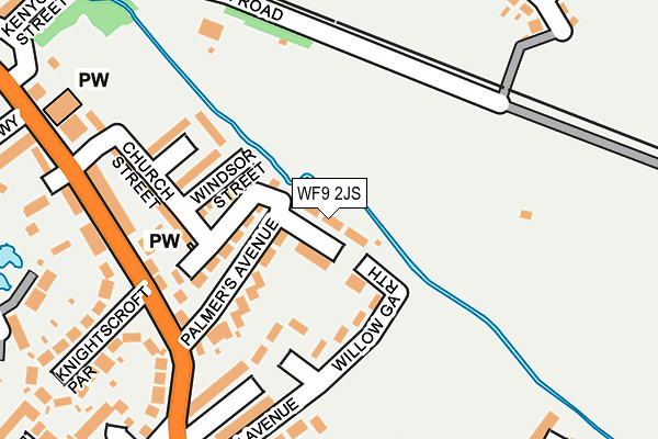WF9 2JS map - OS OpenMap – Local (Ordnance Survey)