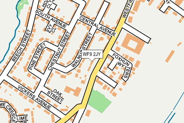 WF9 2JY map - OS OpenMap – Local (Ordnance Survey)