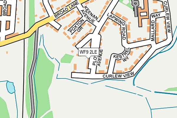 WF9 2LE map - OS OpenMap – Local (Ordnance Survey)