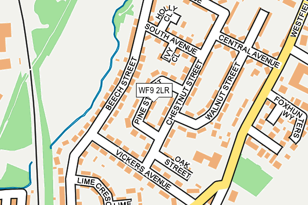 WF9 2LR map - OS OpenMap – Local (Ordnance Survey)