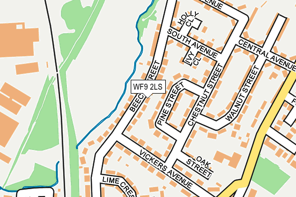 WF9 2LS map - OS OpenMap – Local (Ordnance Survey)