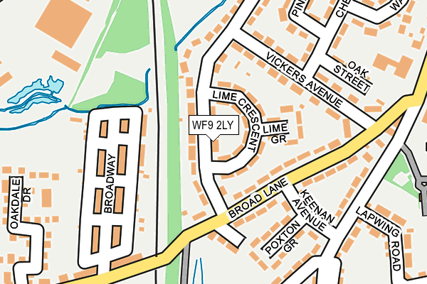 WF9 2LY map - OS OpenMap – Local (Ordnance Survey)