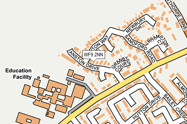WF9 2NN map - OS OpenMap – Local (Ordnance Survey)
