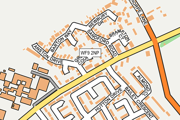 WF9 2NP map - OS OpenMap – Local (Ordnance Survey)