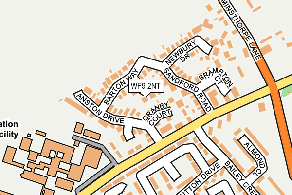 WF9 2NT map - OS OpenMap – Local (Ordnance Survey)