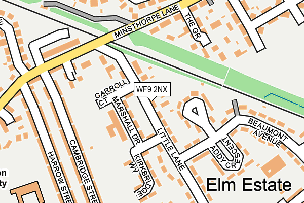 WF9 2NX map - OS OpenMap – Local (Ordnance Survey)