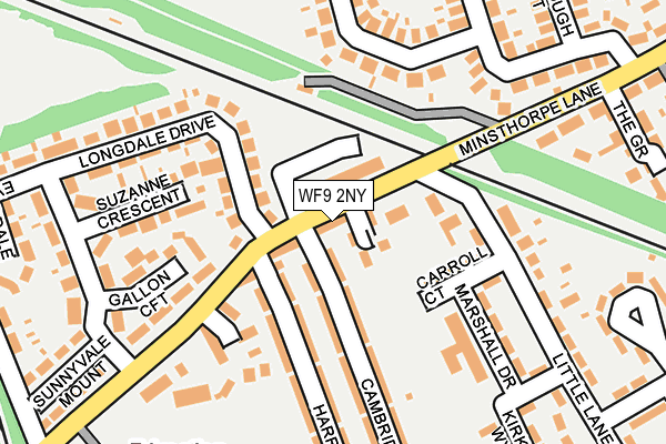 WF9 2NY map - OS OpenMap – Local (Ordnance Survey)