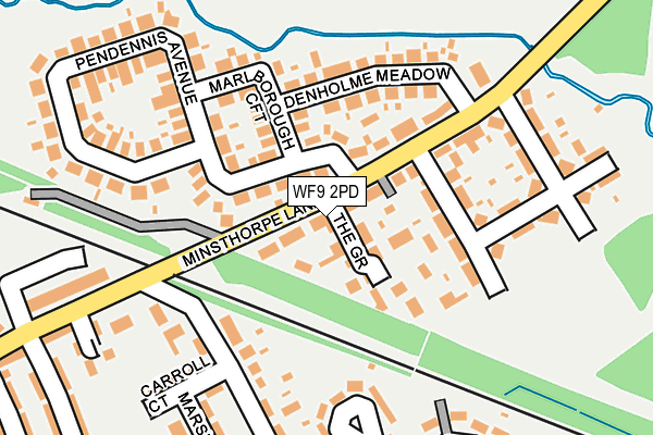 WF9 2PD map - OS OpenMap – Local (Ordnance Survey)