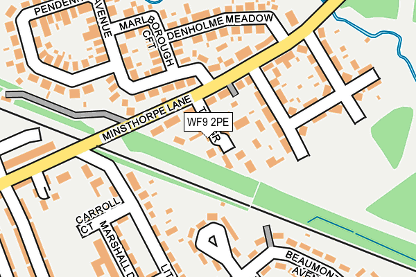 WF9 2PE map - OS OpenMap – Local (Ordnance Survey)