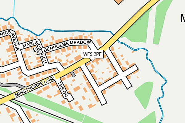 WF9 2PF map - OS OpenMap – Local (Ordnance Survey)