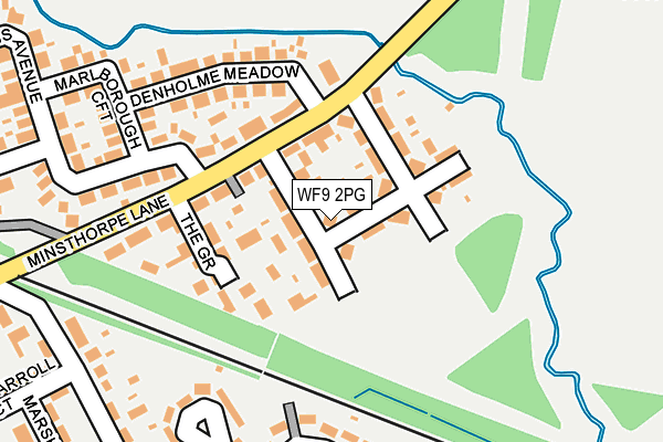 WF9 2PG map - OS OpenMap – Local (Ordnance Survey)