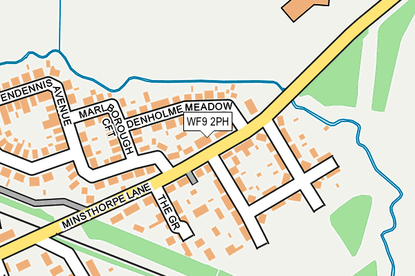 WF9 2PH map - OS OpenMap – Local (Ordnance Survey)