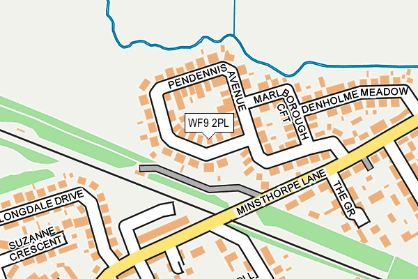 WF9 2PL map - OS OpenMap – Local (Ordnance Survey)