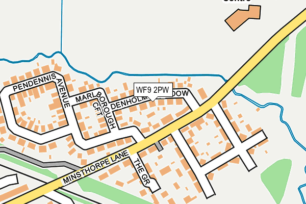 WF9 2PW map - OS OpenMap – Local (Ordnance Survey)