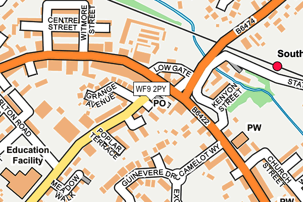 WF9 2PY map - OS OpenMap – Local (Ordnance Survey)