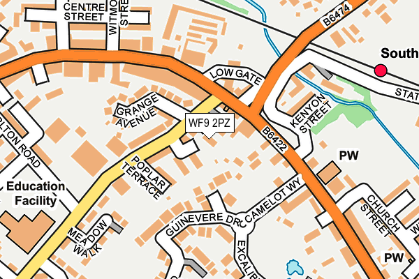 WF9 2PZ map - OS OpenMap – Local (Ordnance Survey)