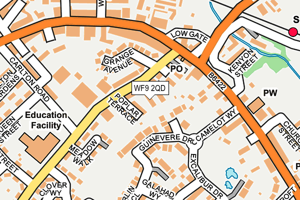 WF9 2QD map - OS OpenMap – Local (Ordnance Survey)
