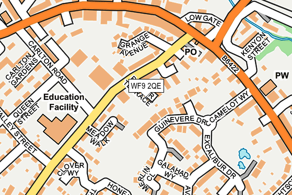 WF9 2QE map - OS OpenMap – Local (Ordnance Survey)