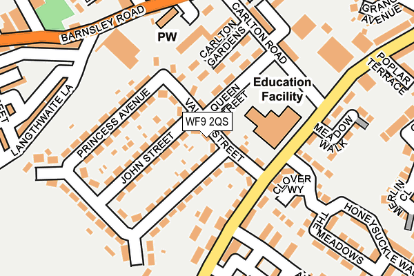 WF9 2QS map - OS OpenMap – Local (Ordnance Survey)