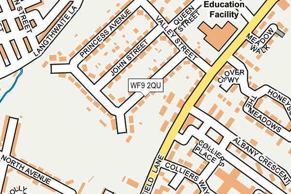 WF9 2QU map - OS OpenMap – Local (Ordnance Survey)