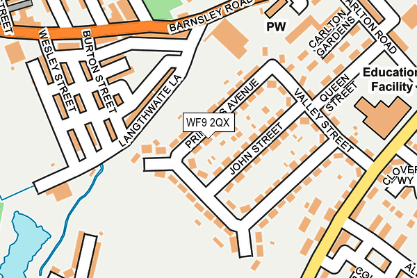 WF9 2QX map - OS OpenMap – Local (Ordnance Survey)