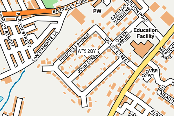WF9 2QY map - OS OpenMap – Local (Ordnance Survey)
