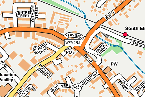 WF9 2RJ map - OS OpenMap – Local (Ordnance Survey)