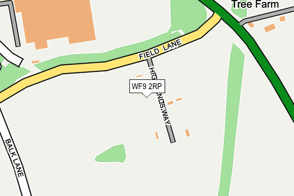 WF9 2RP map - OS OpenMap – Local (Ordnance Survey)