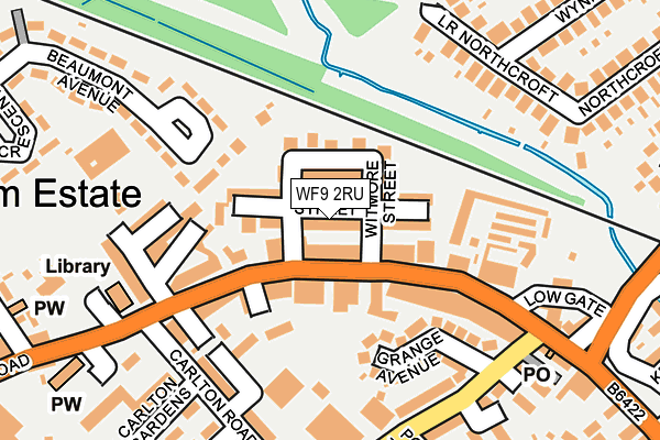 WF9 2RU map - OS OpenMap – Local (Ordnance Survey)