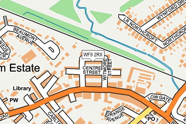 WF9 2RX map - OS OpenMap – Local (Ordnance Survey)