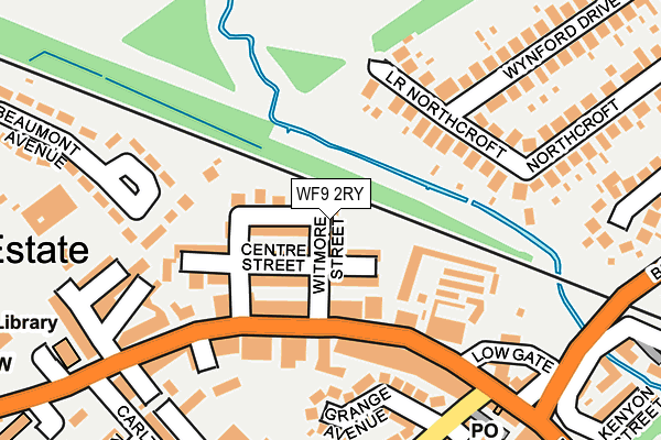 WF9 2RY map - OS OpenMap – Local (Ordnance Survey)