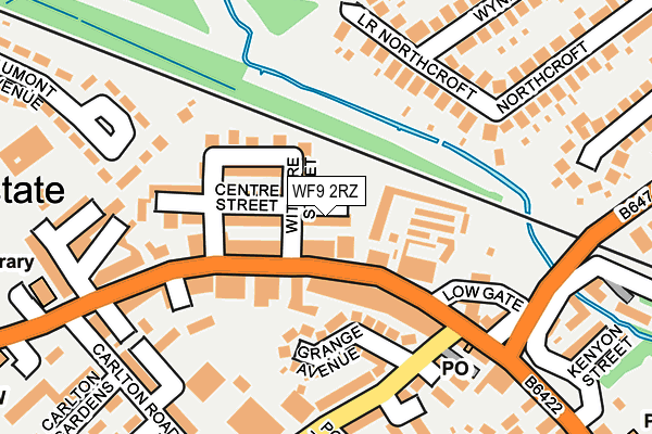 WF9 2RZ map - OS OpenMap – Local (Ordnance Survey)