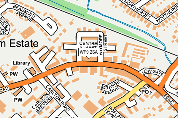 WF9 2SA map - OS OpenMap – Local (Ordnance Survey)