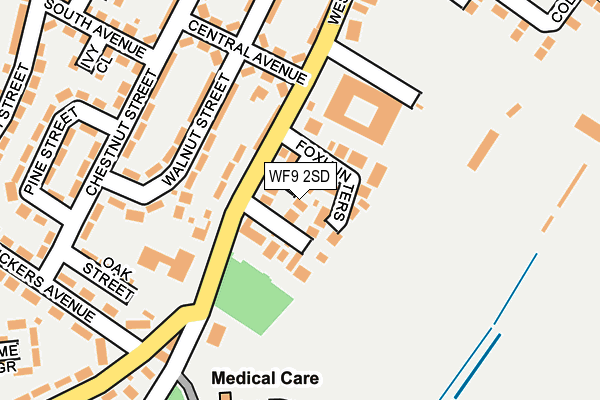 WF9 2SD map - OS OpenMap – Local (Ordnance Survey)