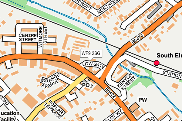 WF9 2SG map - OS OpenMap – Local (Ordnance Survey)