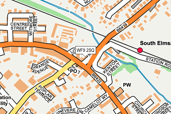 WF9 2SQ map - OS OpenMap – Local (Ordnance Survey)
