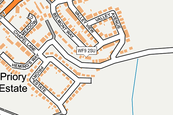 WF9 2SU map - OS OpenMap – Local (Ordnance Survey)