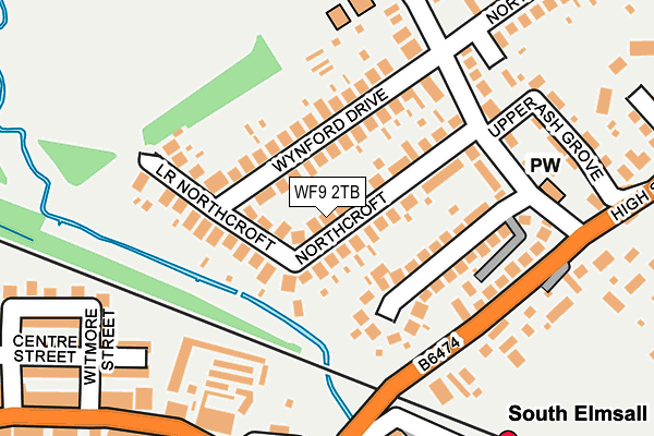 WF9 2TB map - OS OpenMap – Local (Ordnance Survey)