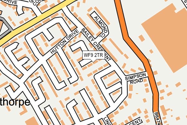 WF9 2TR map - OS OpenMap – Local (Ordnance Survey)