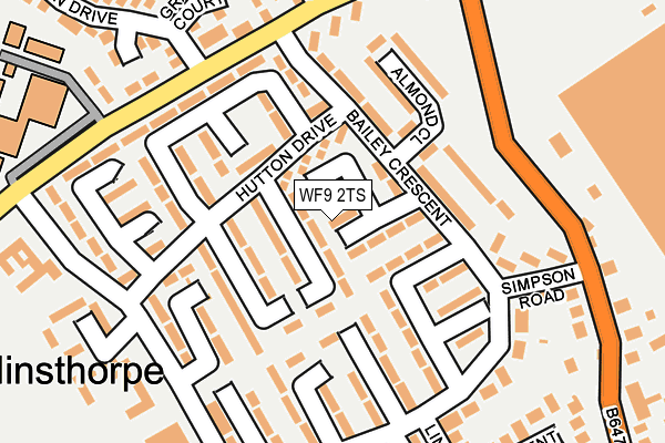 WF9 2TS map - OS OpenMap – Local (Ordnance Survey)