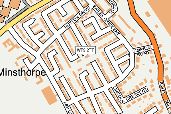 WF9 2TT map - OS OpenMap – Local (Ordnance Survey)