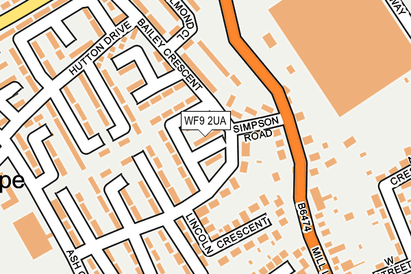 WF9 2UA map - OS OpenMap – Local (Ordnance Survey)