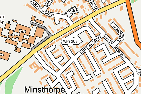 WF9 2UB map - OS OpenMap – Local (Ordnance Survey)