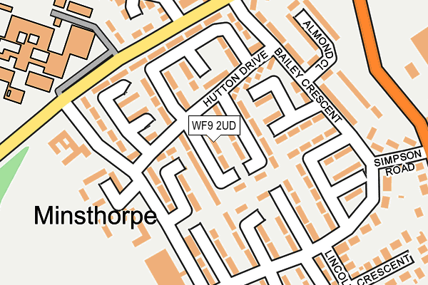 WF9 2UD map - OS OpenMap – Local (Ordnance Survey)