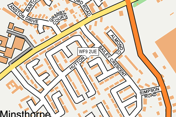 WF9 2UE map - OS OpenMap – Local (Ordnance Survey)